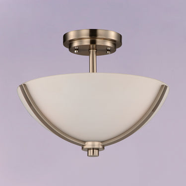 Maxim Lighting Deven 3-Light Semi-Flush Mount Satin Nickel