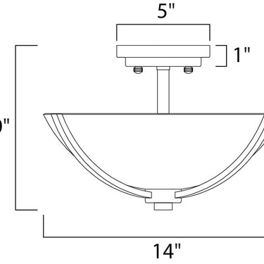 Maxim Lighting Deven 3-Light Semi-Flush Mount Satin Nickel