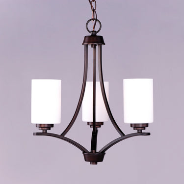 Maxim Lighting Deven 3-Light Chandelier Oil Rubbed Bronze