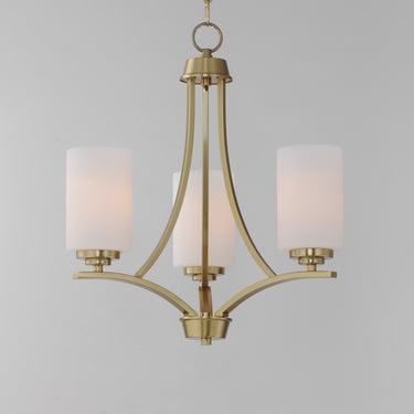 Maxim Lighting Deven 3-Light Chandelier Satin Brass