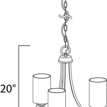 Maxim Lighting Deven 3-Light Chandelier Black