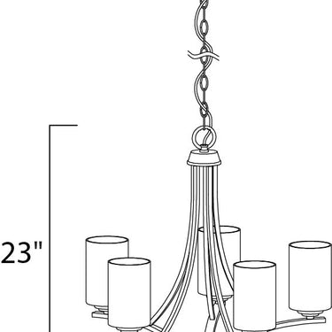 Maxim Lighting Deven 5-Light Chandelier Satin Brass