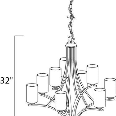 Maxim Lighting Deven 9-Light Chandelier Oil Rubbed Bronze