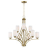 Maxim Lighting Deven 9-Light Chandelier Satin Brass