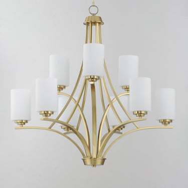 Maxim Lighting Deven 9-Light Chandelier Satin Brass