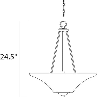 Maxim Lighting Aurora 2-Light Invert Bowl Pendant Satin Nickel