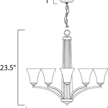 Maxim Lighting Aurora 5-Light Chandelier Satin Nickel