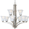 Maxim Lighting Aurora 9-Light Chandelier Satin Nickel