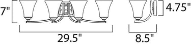 Maxim Lighting Aurora 4-Light Bath Vanity Oil Rubbed Bronze