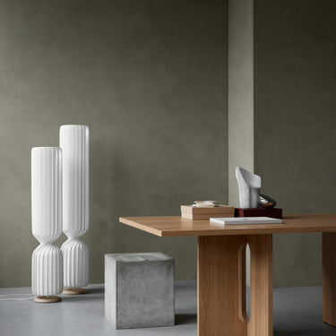 Unlit beside a sofa | TR41 Floor Lamp by Tom Rossau