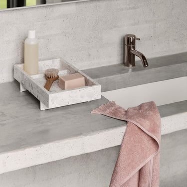 FRINO XL hand towel in a styled setting (2) | FRINO by blomus