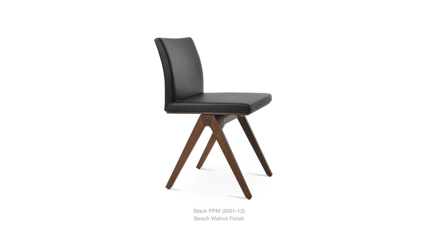Soho Concept Aria Fino Wood Dining Chair Leather | Loftmodern 6