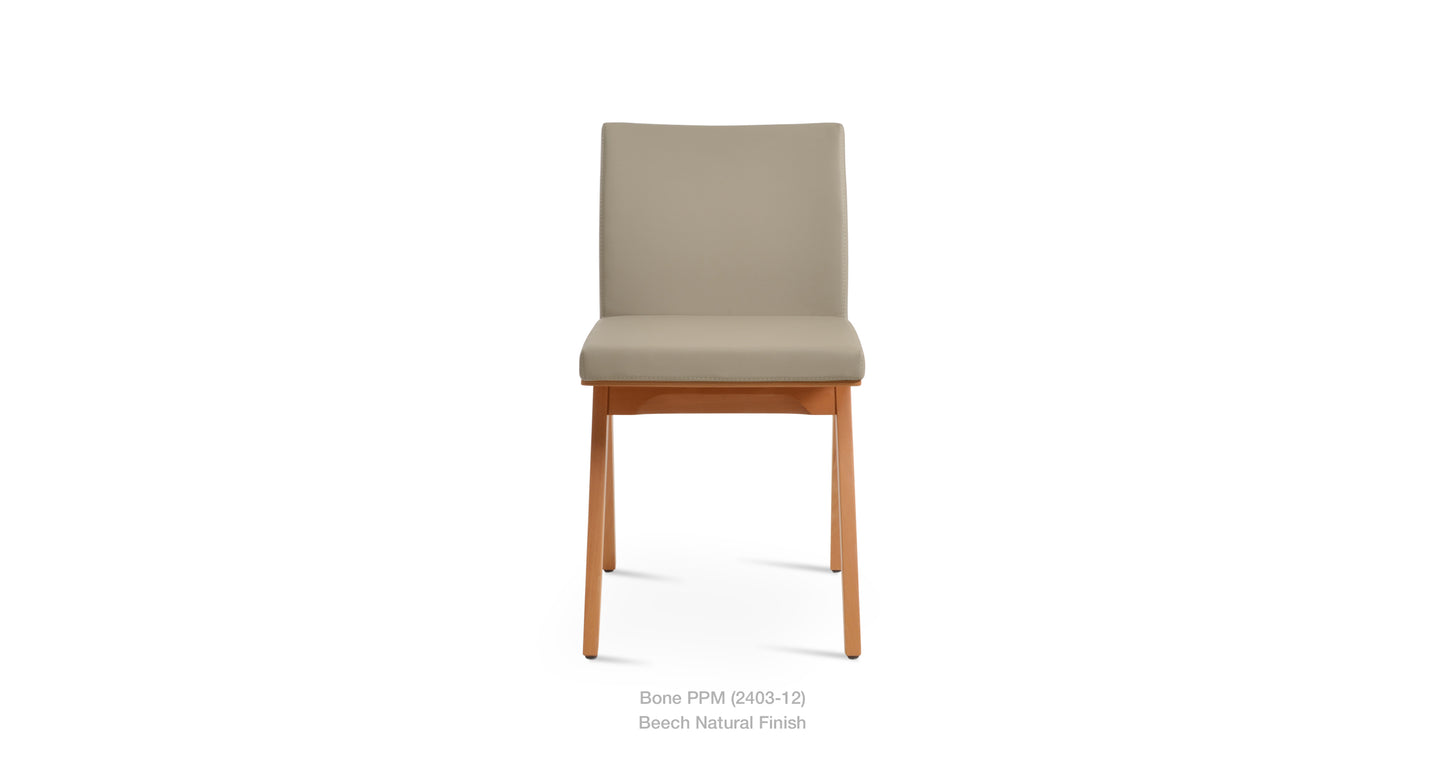 Soho Concept Aria Fino Wood Dining Chair Leather | Loftmodern 4