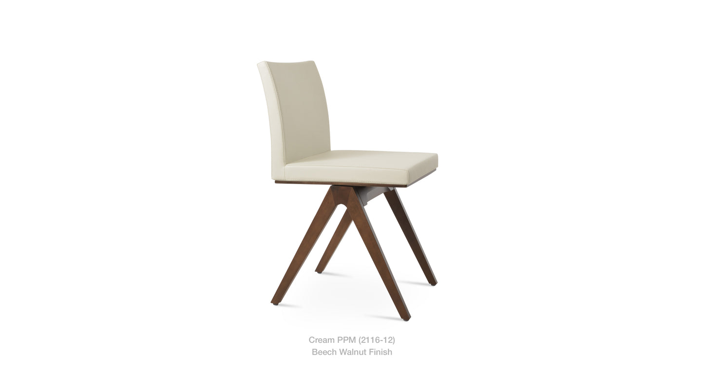 Soho Concept Aria Fino Wood Dining Chair Leather | Loftmodern 10