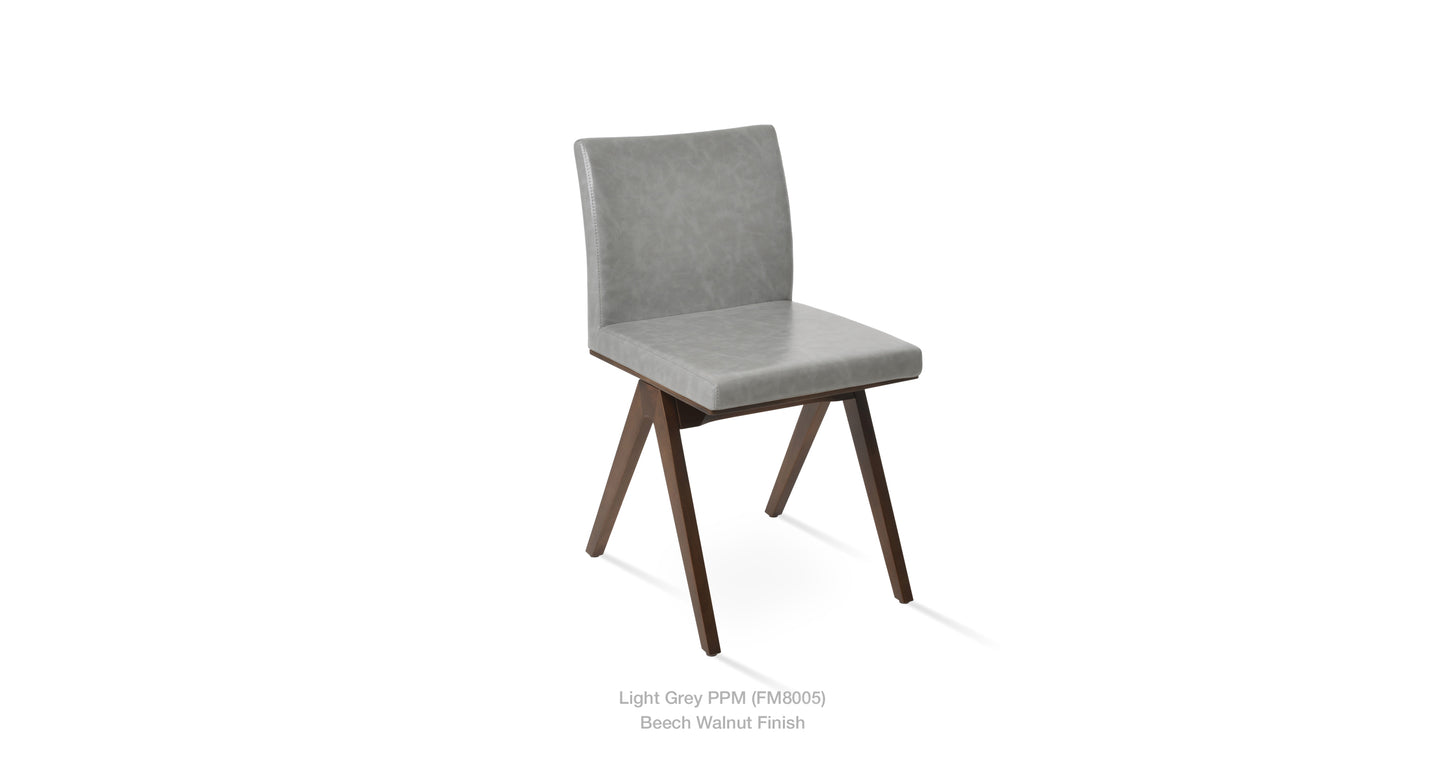 Soho Concept Aria Fino Wood Dining Chair Leather | Loftmodern 12