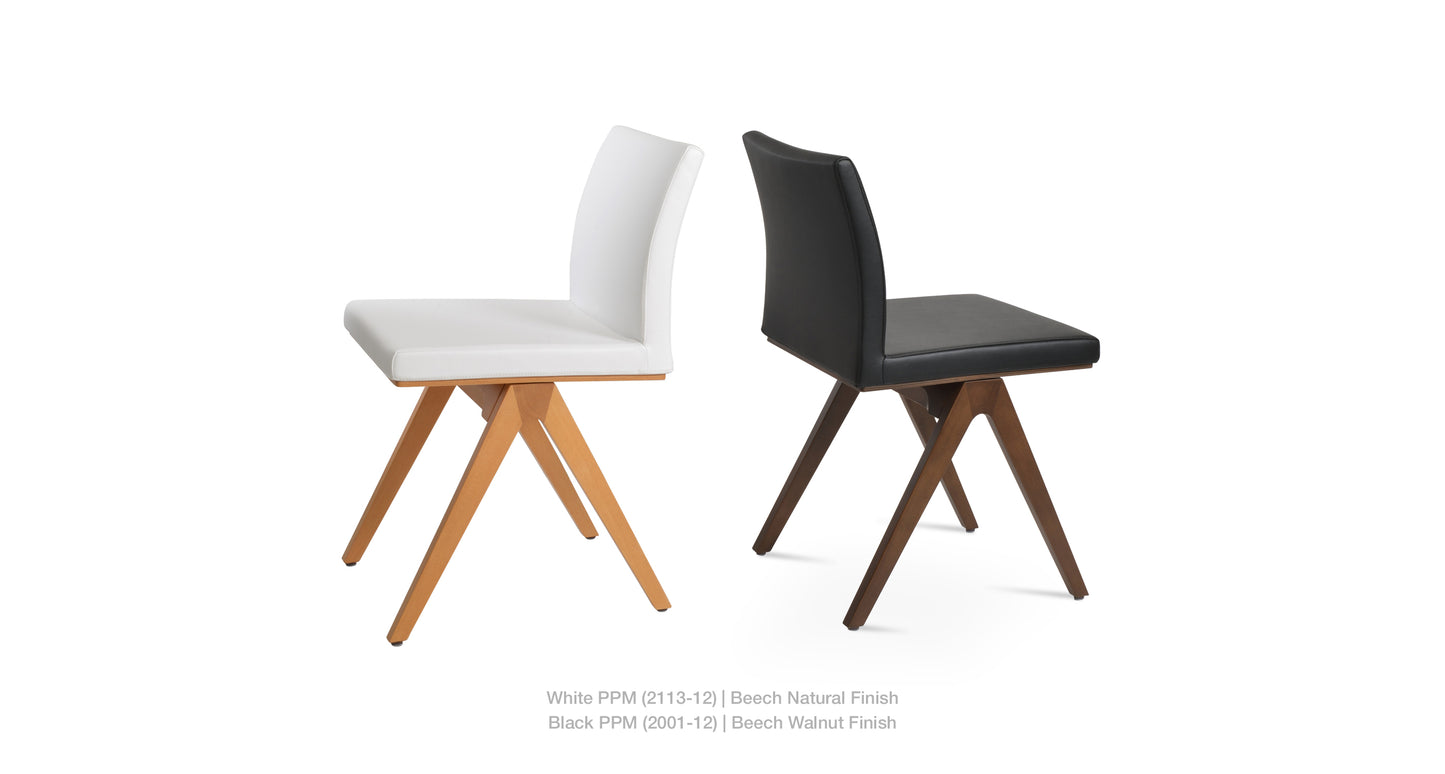 Soho Concept Aria Fino Wood Dining Chair Leather | Loftmodern 14