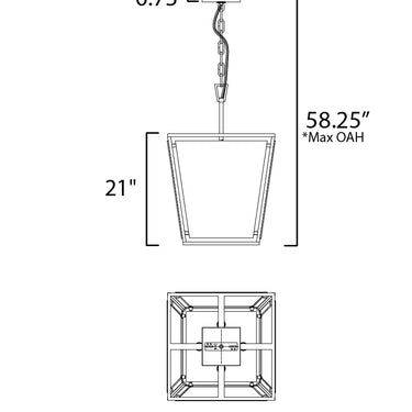 Maxim Lighting Montauk 4-Light Pendant Black