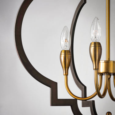Maxim Lighting Crest 4-Light Chandelier Oil Rubbed Bronze/Antique Brass
