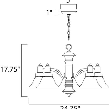 Maxim Lighting Newburg 5-Light Chandelier Satin Nickel