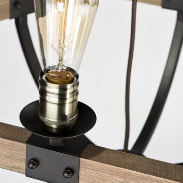 Maxim Lighting Lodge 6-Light Chandelier Weathered Oak/Bronze