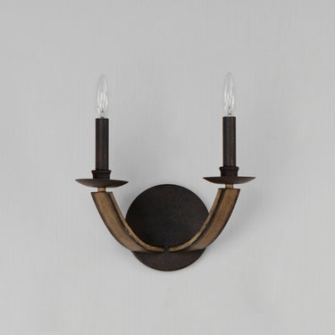 Maxim Lighting Basque 2-Light Wall Sconce Driftwood/Anthracite