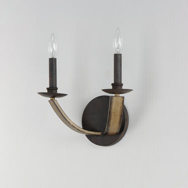 Maxim Lighting Basque 2-Light Wall Sconce Driftwood/Anthracite