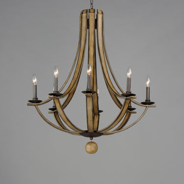 Maxim Lighting Basque 8-Light Chandelier Driftwood/Anthracite