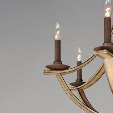 Maxim Lighting Basque 8-Light Chandelier Driftwood/Anthracite