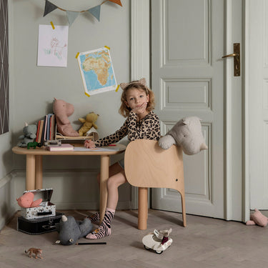Elephant Table by EO in natural beech, in a playroom with Elephant Chairs, not included – image 7