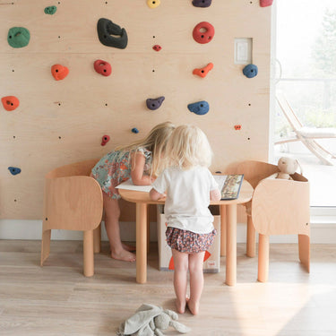 Elephant Table by EO in natural beech, in a playroom with Elephant Chairs, not included – image 6
