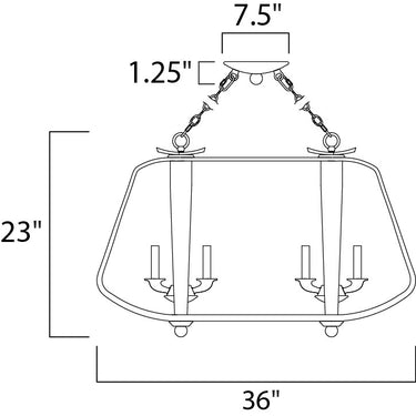 Maxim Lighting Road House 6-Light Chandelier Barn Wood/Iron Ore