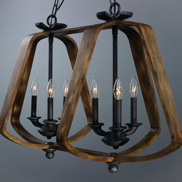 Maxim Lighting Road House 6-Light Chandelier Barn Wood/Iron Ore