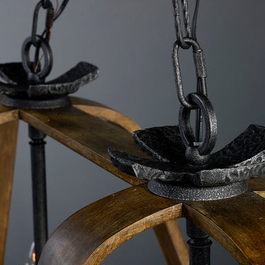 Maxim Lighting Road House 6-Light Chandelier Barn Wood/Iron Ore