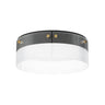 Maxim Lighting Spectre 16" Flush Mount Black/Natural Aged Brass
