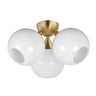 Maxim Lighting Neve 3-Light Semi Flush Natural Aged Brass