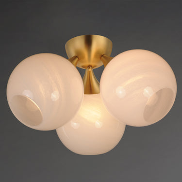 Maxim Lighting Neve 3-Light Semi Flush Natural Aged Brass