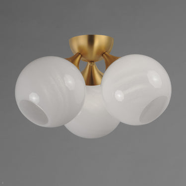 Maxim Lighting Neve 3-Light Semi Flush Natural Aged Brass