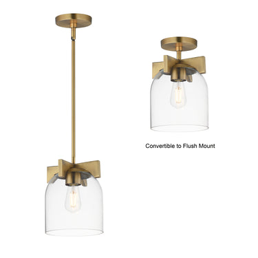 Maxim Lighting Scoop Pendant/Flush Mount Natural Aged Brass