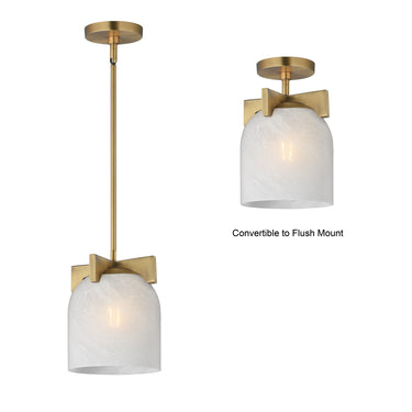 Maxim Lighting Scoop Pendant/Flush Mount Natural Aged Brass