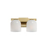 Maxim Lighting Scoop 2-Light Bath Vanity Natural Aged Brass