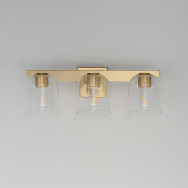 Maxim Lighting Scoop 3-Light Bath Vanity Natural Aged Brass