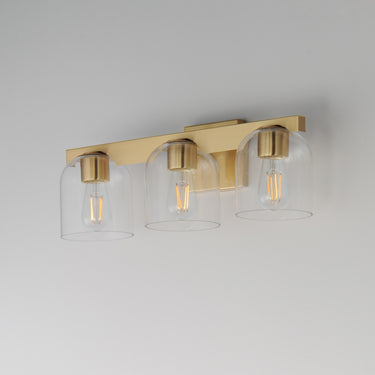 Maxim Lighting Scoop 3-Light Bath Vanity Natural Aged Brass