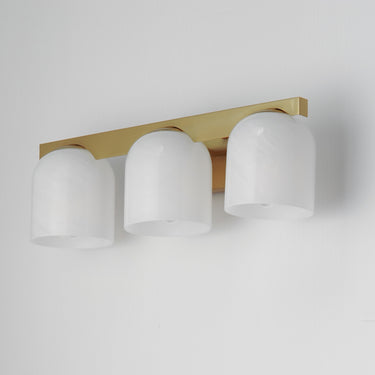 Maxim Lighting Scoop 3-Light Bath Vanity Natural Aged Brass
