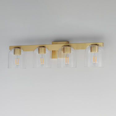 Maxim Lighting Scoop 4-Light Bath Vanity Natural Aged Brass