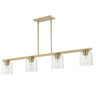 Maxim Lighting Scoop 4-Light Linear Pendant Natural Aged Brass