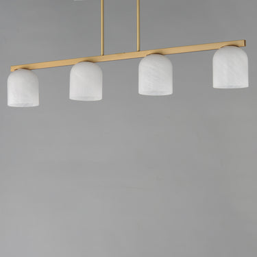 Maxim Lighting Scoop 4-Light Linear Pendant Natural Aged Brass