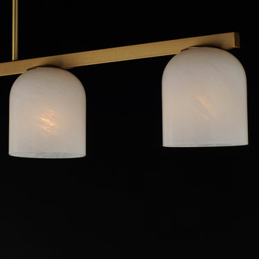 Maxim Lighting Scoop 4-Light Linear Pendant Natural Aged Brass