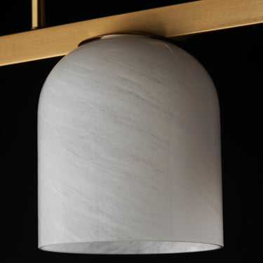 Maxim Lighting Scoop 4-Light Linear Pendant Natural Aged Brass