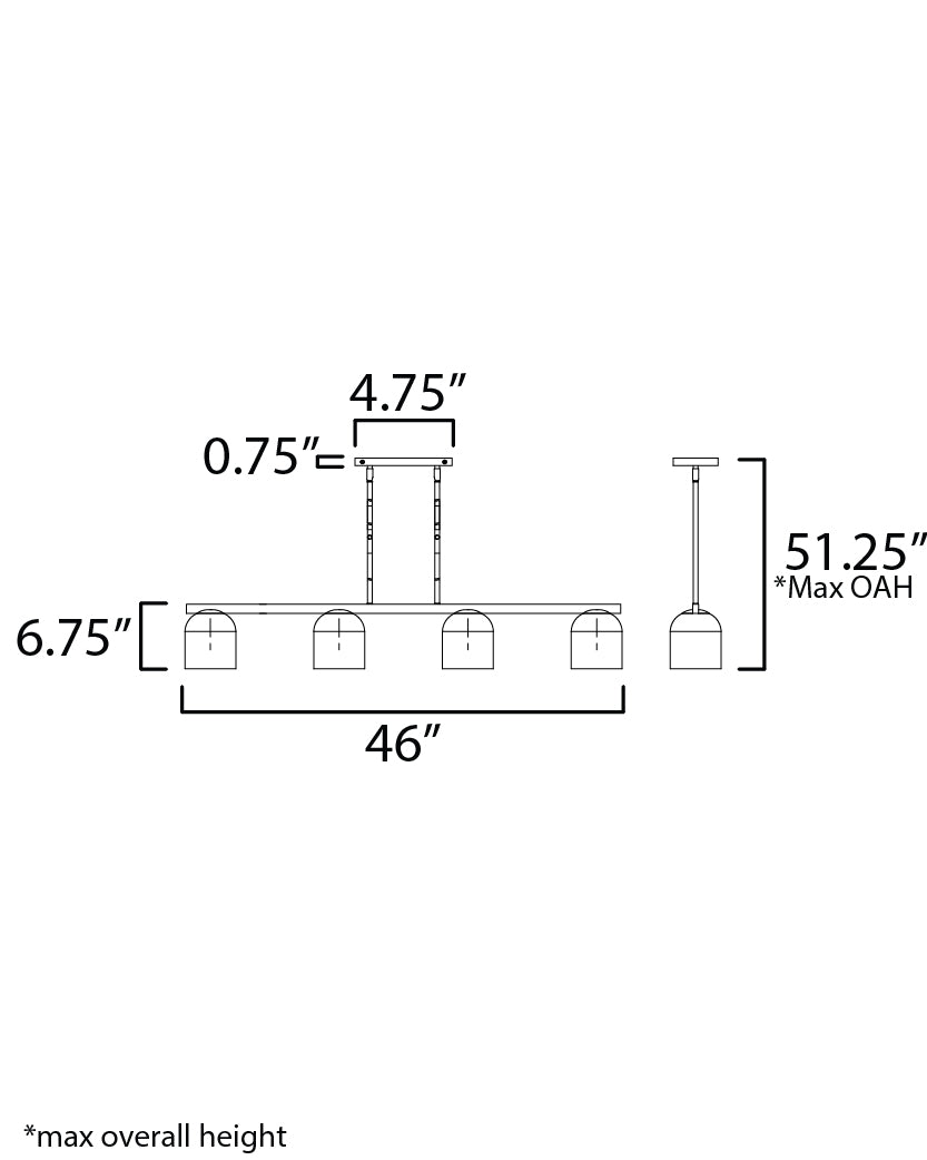 Scoop Linear Pendant by Maxim - 21236CLBK