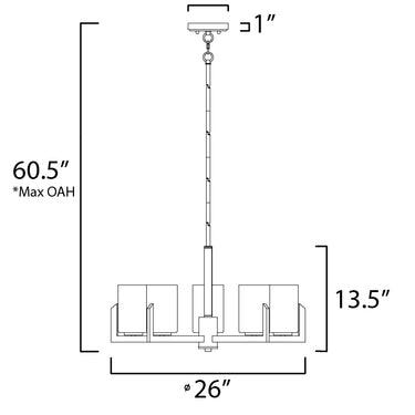 Maxim Lighting Dart 5-Light Chandelier Black